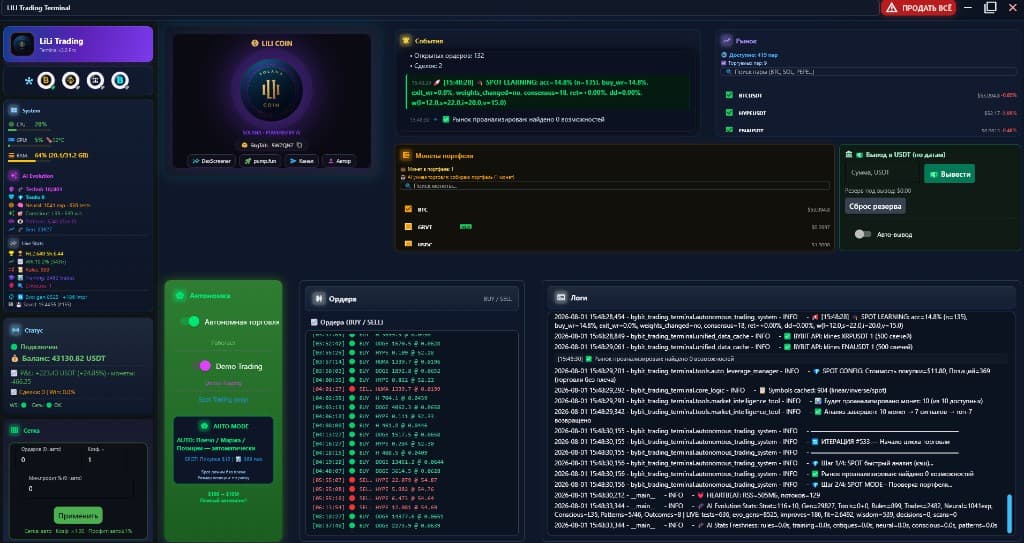 LiLi AI terminal main window